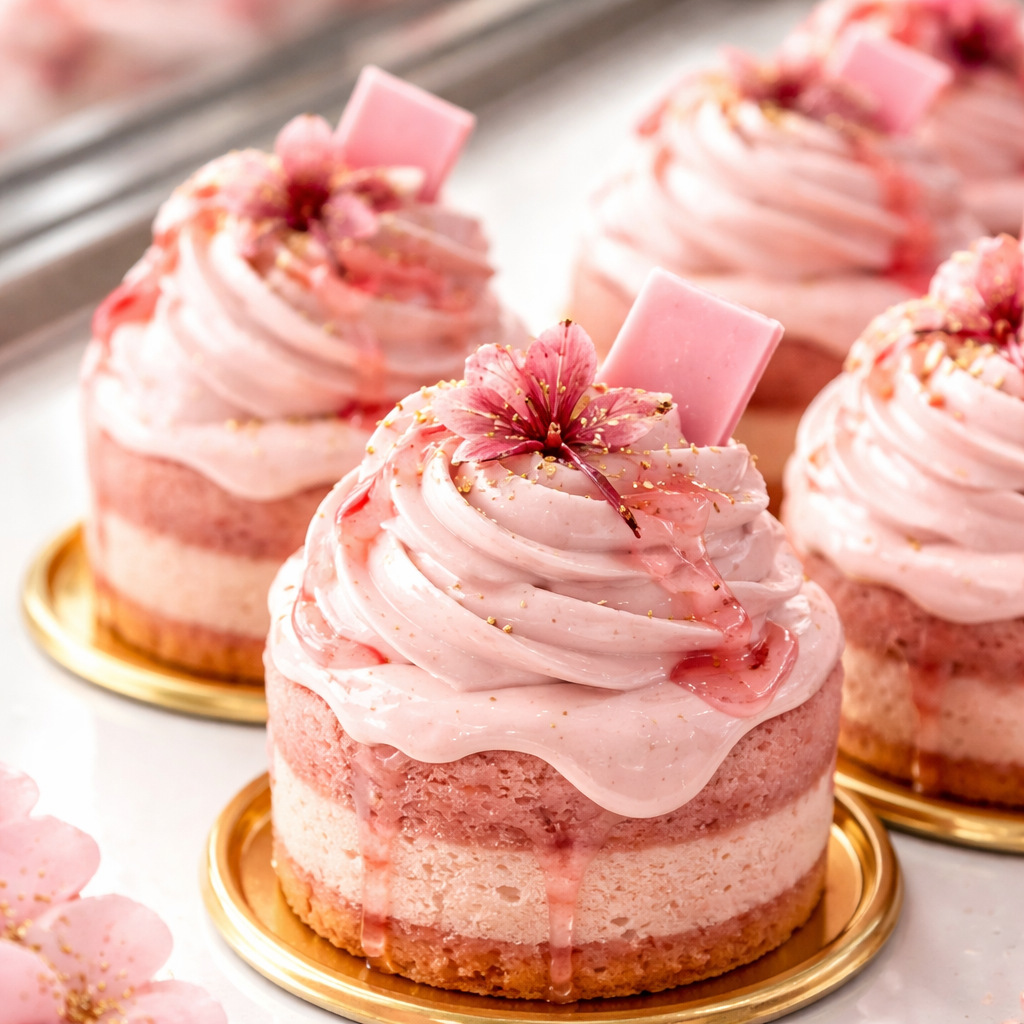 桜味　お酒が効いてる　濃厚さくらクリームたっぷり