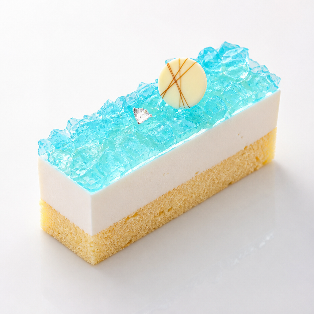 表面クラッシュゼリー　スポンジ　角型　青