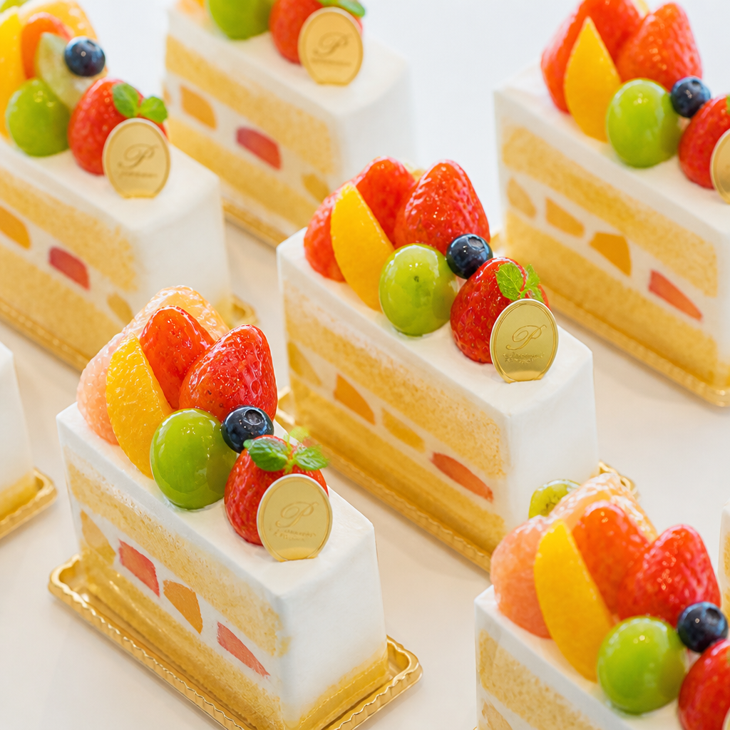 ビュッフェ　会場　カットケーキ　カラフル