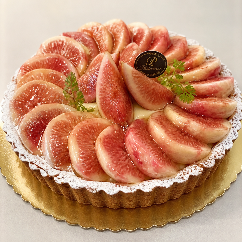 いちじくを使ったホールのタルトケーキ