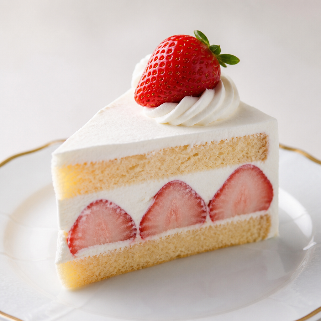 ショートケーキ　ホテル　イチゴ　皿プレート　高級